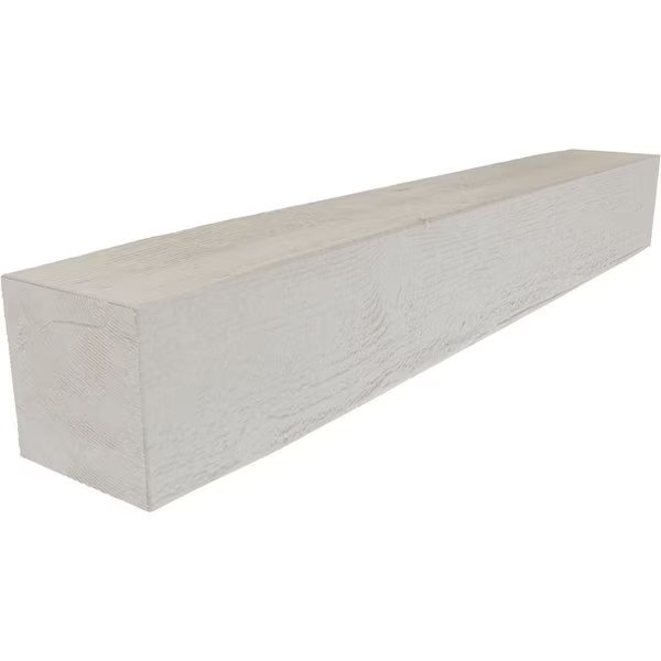 Rough Sawn Faux Wood Fireplace Mantel, Factory Prepped, 4